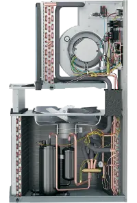 MCE electric heating and electric cooling all-in-one HVAC unit with up to 14.0 SEER and 11.0 EER