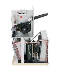 HWC V-Series all-in-one HVAC unit with gas heating and electric cooling, up to 13 SEER and 95% AFUE