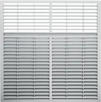 M-Series HVAC louver available in polypropylene and aluminum with multiple color options